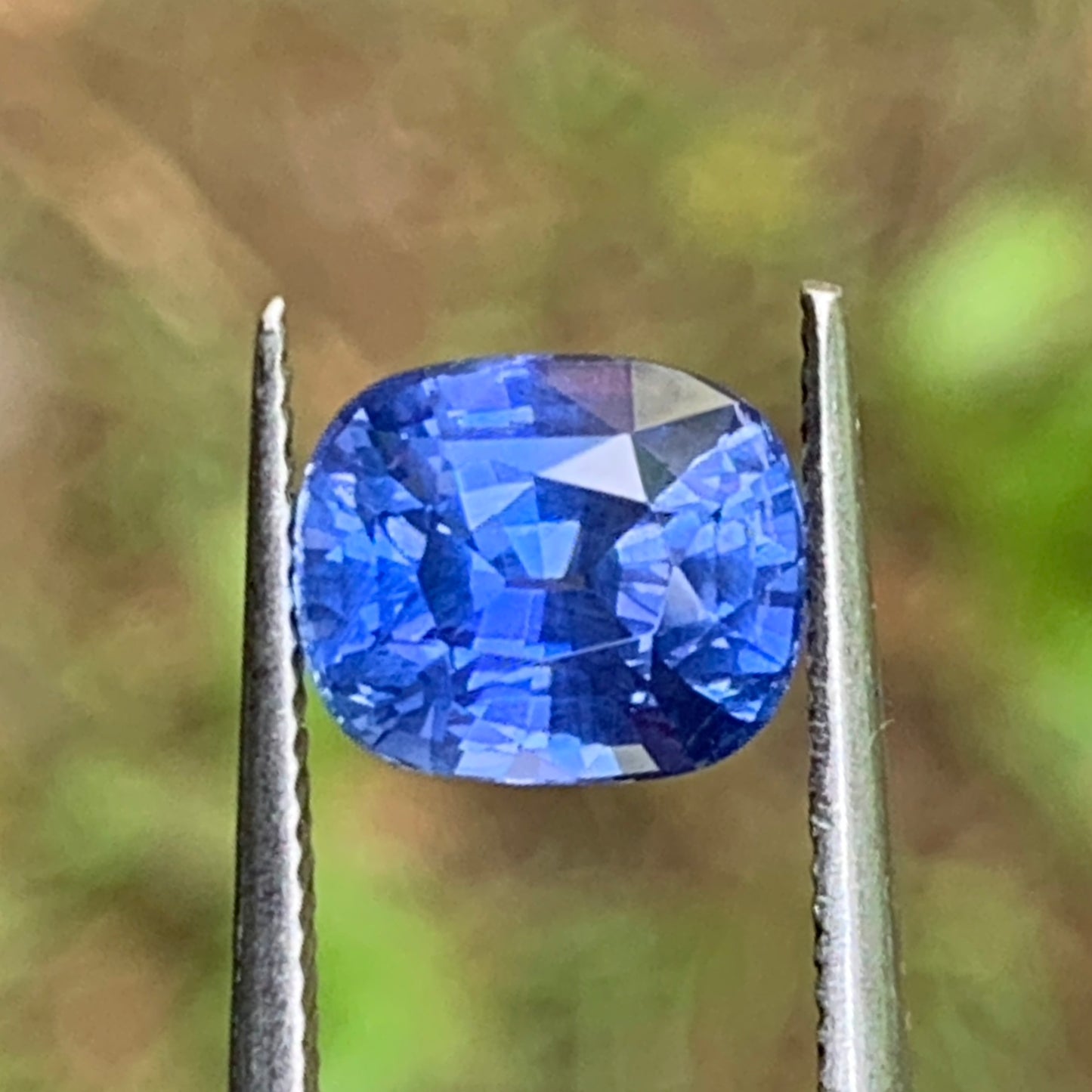 Unheated Vivid Blue Sapphire Certified Rectangular Cushion 2.08 Ct Natural Loose Gemstone