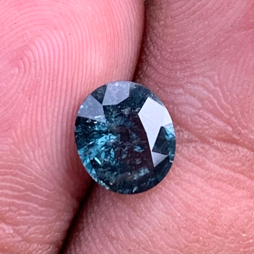 Teal Blue Spinel Oval 1.18 Ct Natural Loose Gemstone