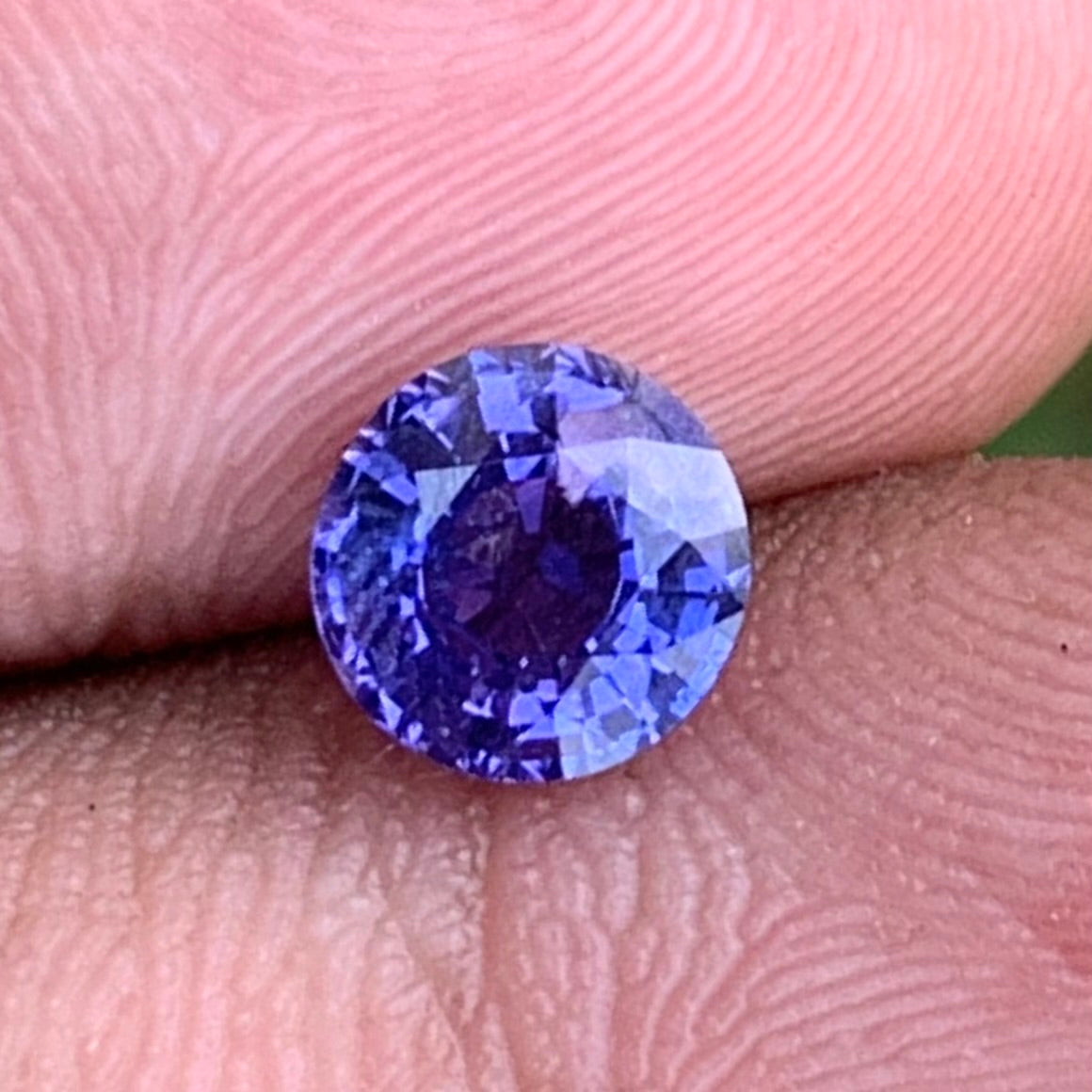 Purplish Blue Bicolor Sapphire 6 mm Round 1.15 Ct Heated Only Natural Loose Gemstone For Jewelry Making