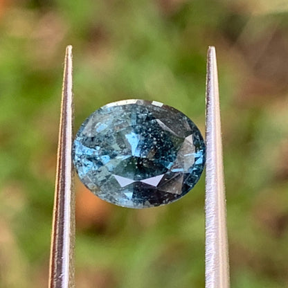 Teal Blue Spinel Oval 1.61 Ct Loose Gemstone For Contemporary Jewelry
