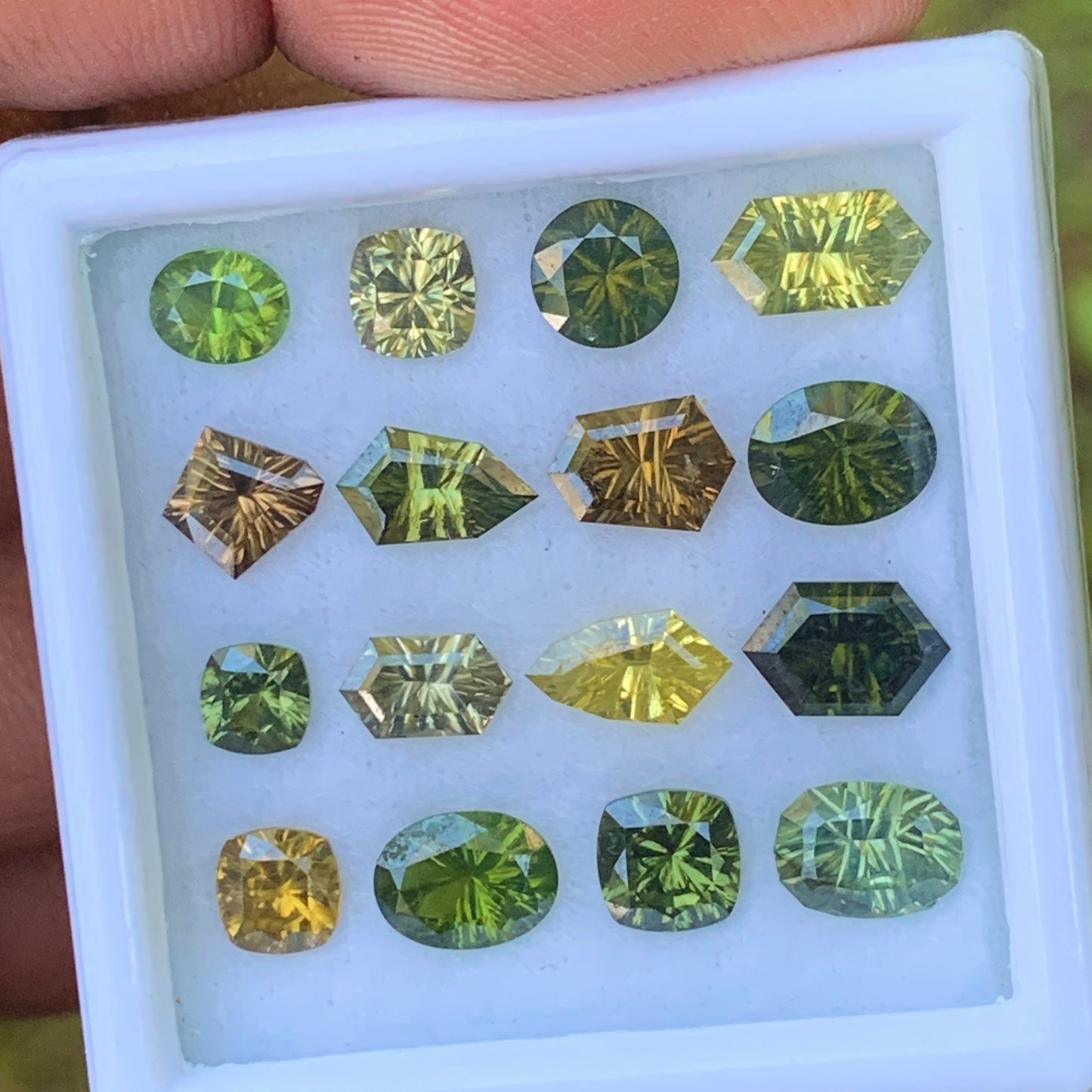Zircon Concave Fantasy Cut Different Geometric Shape 12.45 Ct / 16 Stones Parcel of Natural Loose Gemstones From Sri Lanka