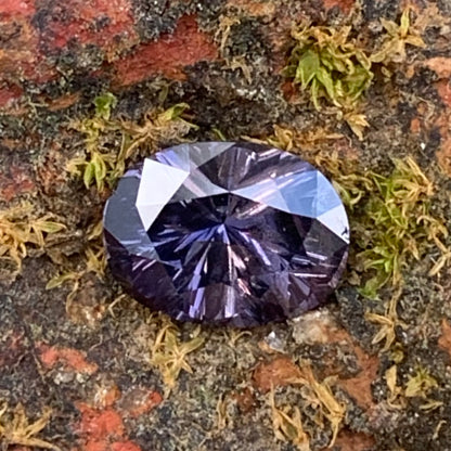 Purplish Spinel Concave Fantasy Cut 0.78 Ct Oval Natural Loose Gemstone For Center Stone from Sri Lanka