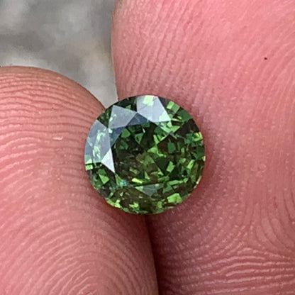 Green Zircon Round Cut 1.74 Ct Natural Loose Gemstone For Jewelry Making 💎✨