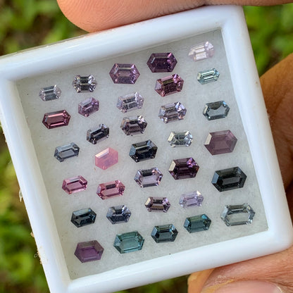 Spinel Elongated Hexagon Parcel 6.45 Ct / 33 Natural Loose Gemstones From Sri Lanka