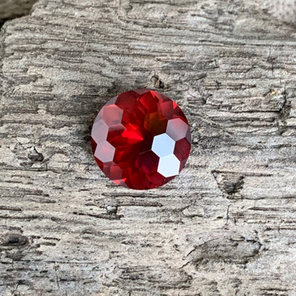 Garnet Round 8.5 mm / 2.66 Ct Fancy Football Cut Loose Gemstone For Contemporary Jewelry