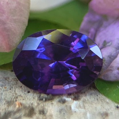 Unheated Lavender Sapphire Certified Oval 1.08 Ct Natural Loose Gemstone