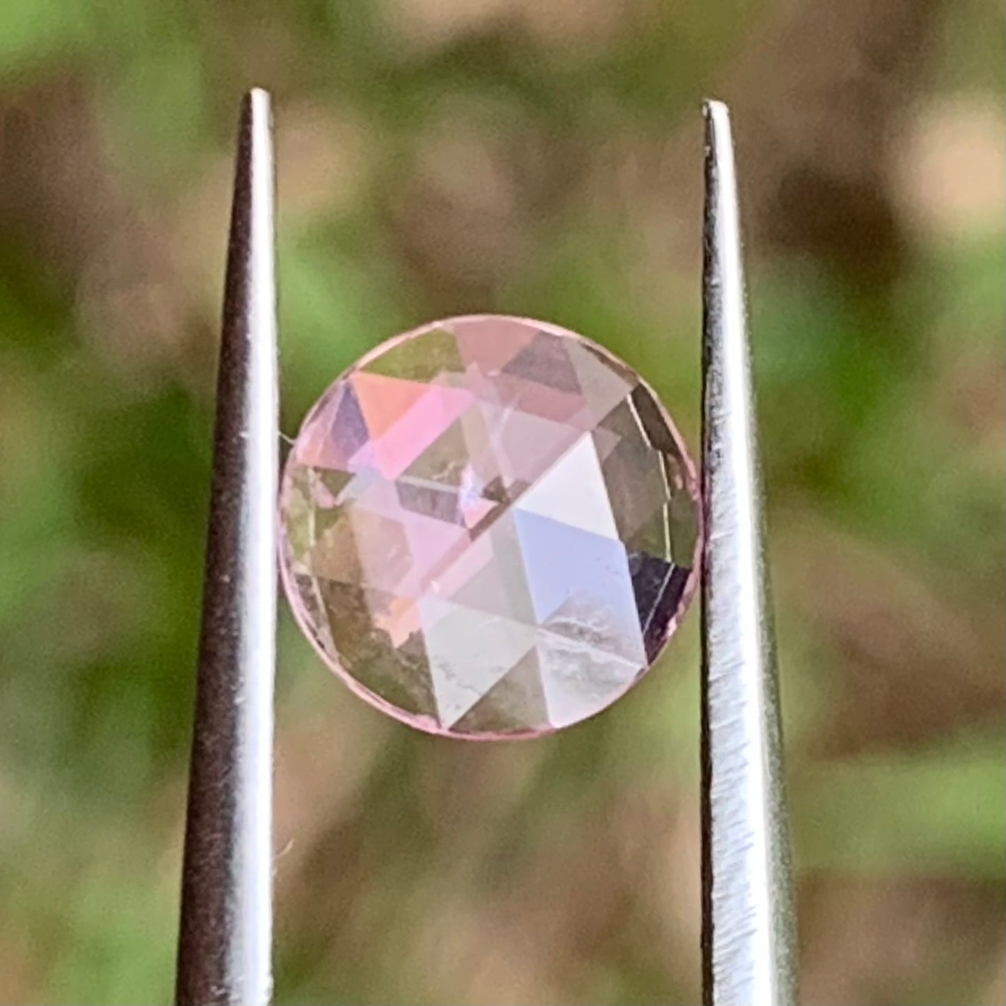Rose Cut Peach Sapphire 0.71 Ct Modified Round Heated Only Natural Loose Gemstone from Sri Lanka