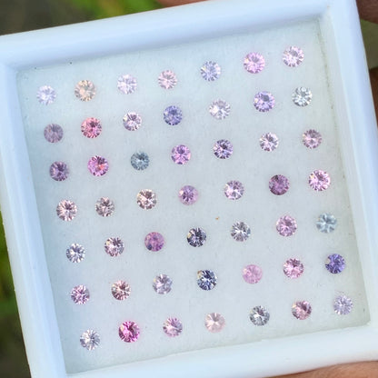 Pink & Purple Sapphire 1.83 Ct / 49 Loose Gemstone Parcel For Jewelry Making 💎✨