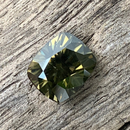 Brownish Green Zircon Rectangular Cushion Natural Certified 5.85 Ct Loose Gemstone