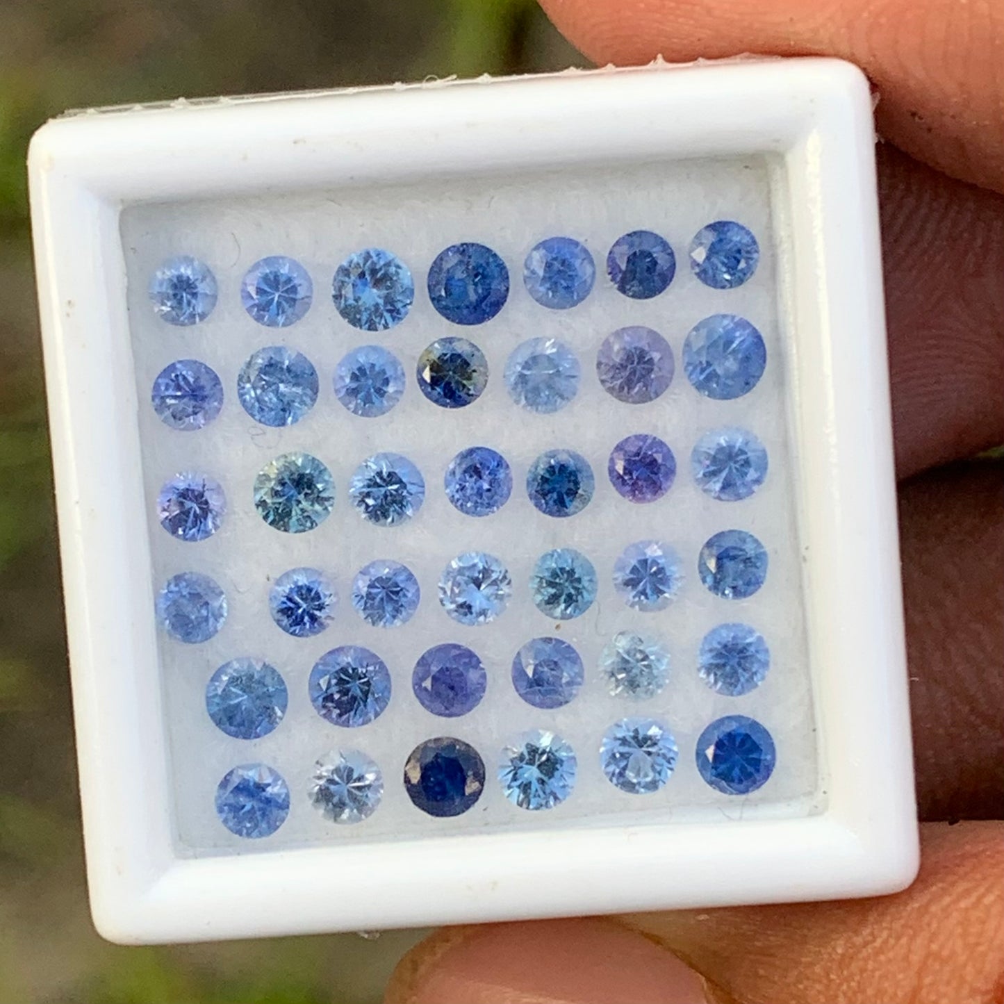 Blue Sapphire 2.3 - 2.7 mm Rounds 3.06 Ct Loose Gemstone Parcel of 40 Stones