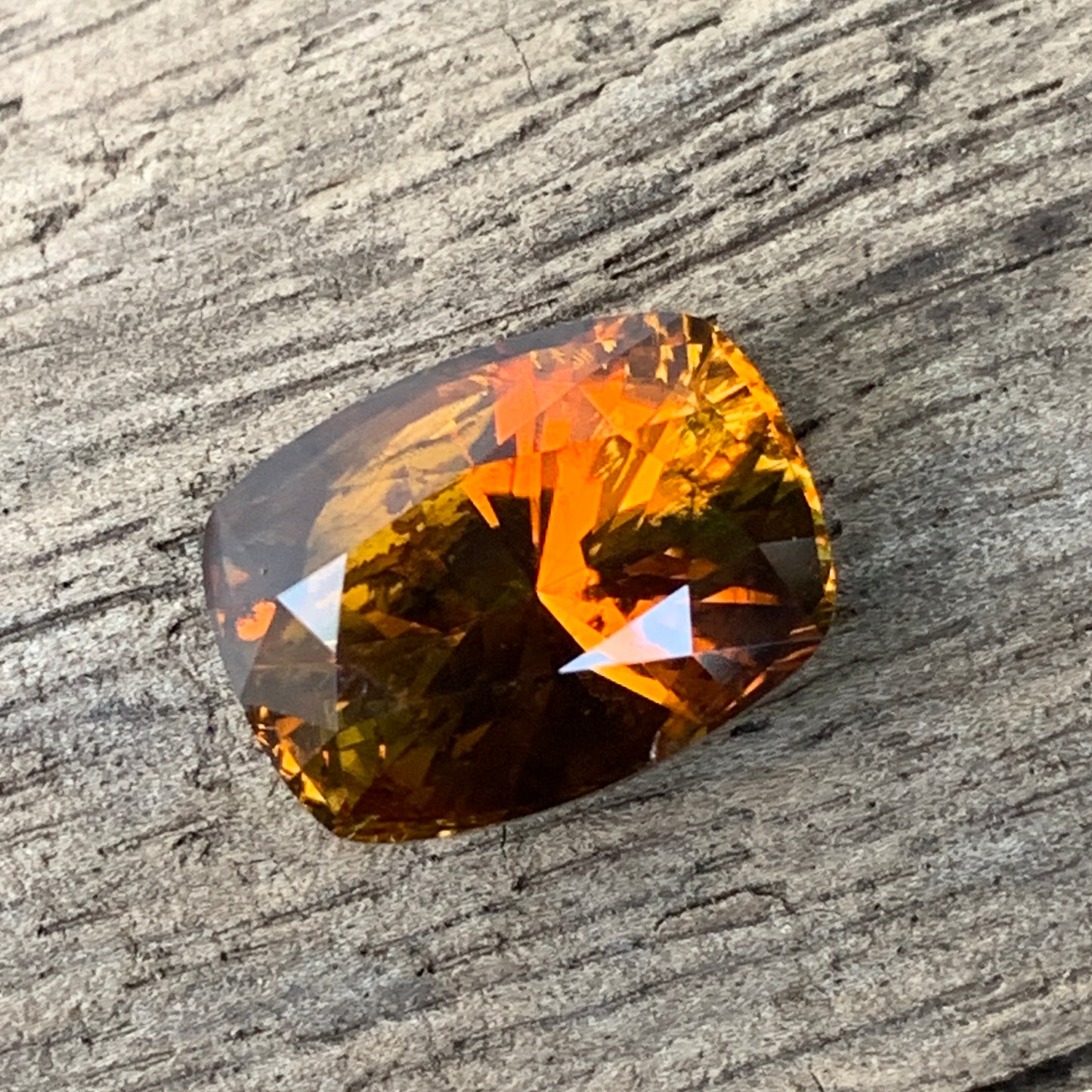 Brownish Orange Yellow Tourmaline Rectangular Cushion Natural Certified 6.37 Ct Loose Gemstone