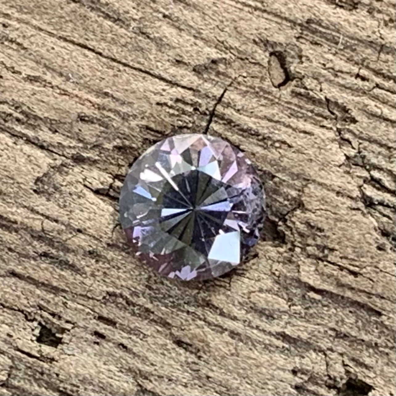 Lavender Spinel Flower Cut Round 5 mm / 0.57 Ct Natural Loose Gemstone from Sri Lanka