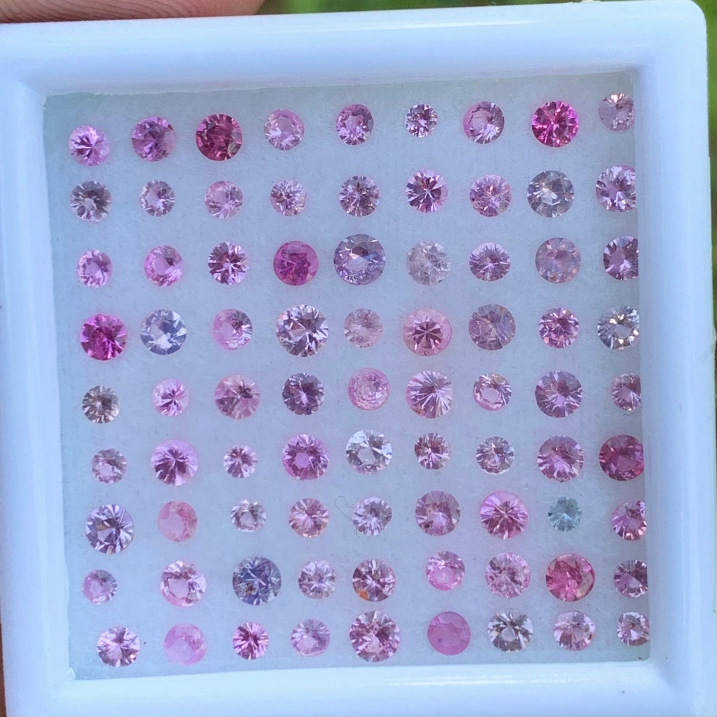 Unheated Pink & Purple 1.8 - 2.6 mm Sapphire Rounds 4.85 Ct Loose Gemstone Parcel of 81 Stones