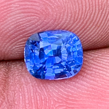 Unheated Vivid Blue Sapphire Certified Rectangular Cushion 2.08 Ct Natural Loose Gemstone