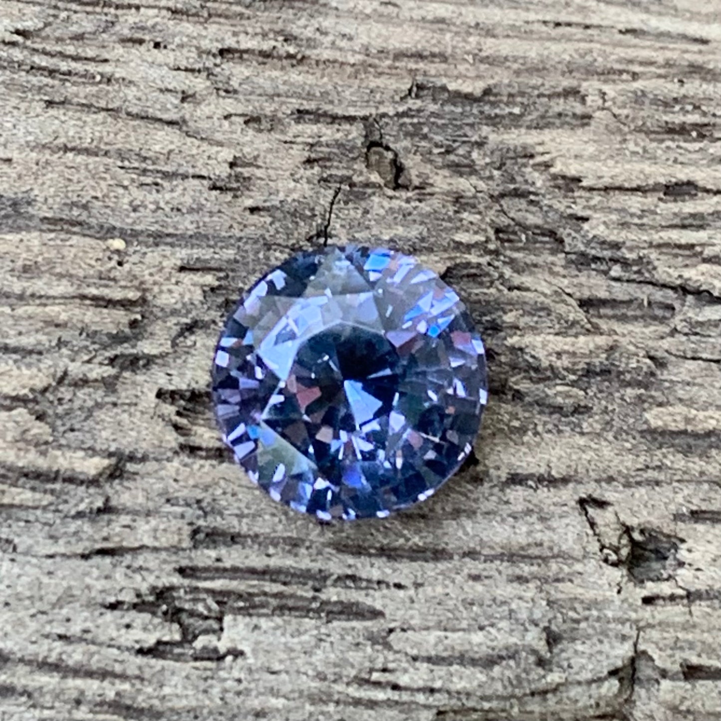 Purplish Gray Spinel 6.3 mm Round 1.33 Ct Natural Loose Gemstone From Sri Lanka