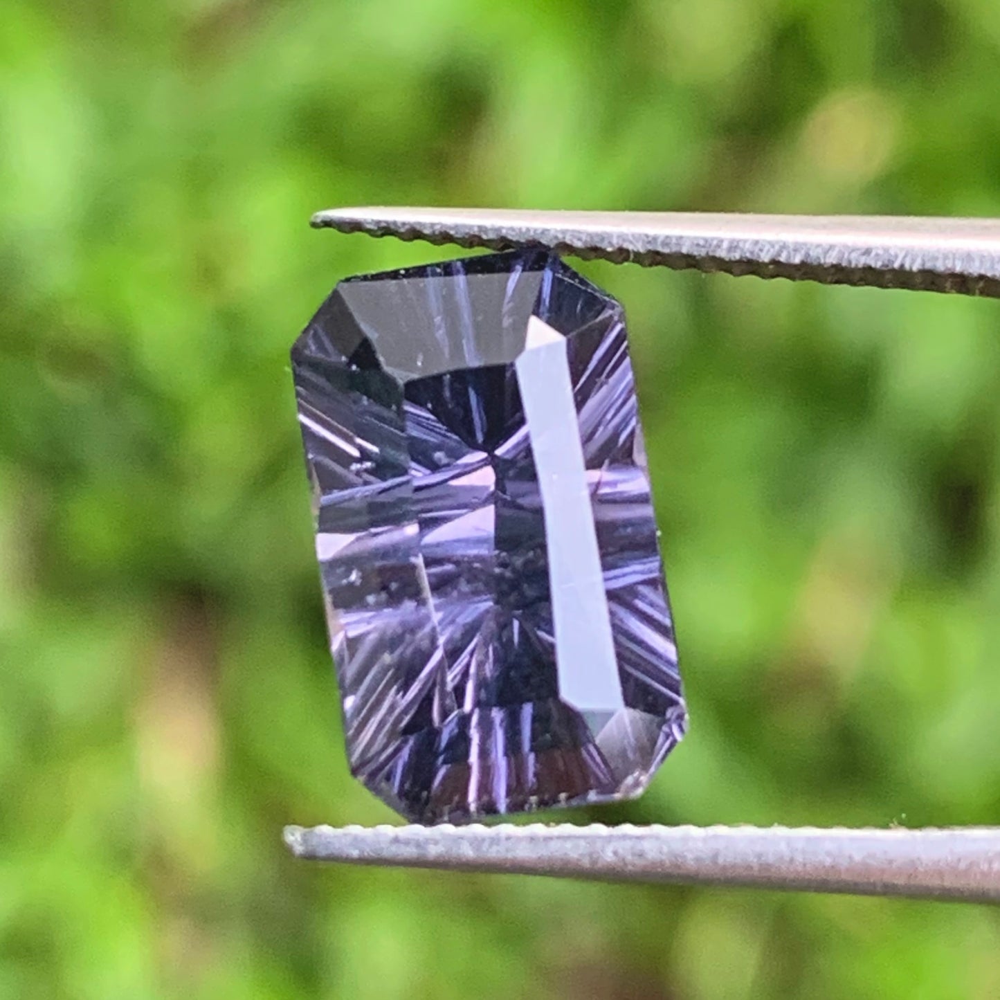 Purple Spinel Concave Fantasy Cut 3.18 Ct Emerald Cut Octagon Natural Loose Gemstone