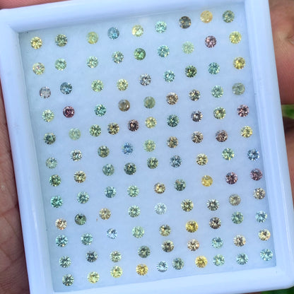 Zircon Rounds Wholesale Parcel of 110 Multi Color Natural Loose Gemstones 8.67Ct