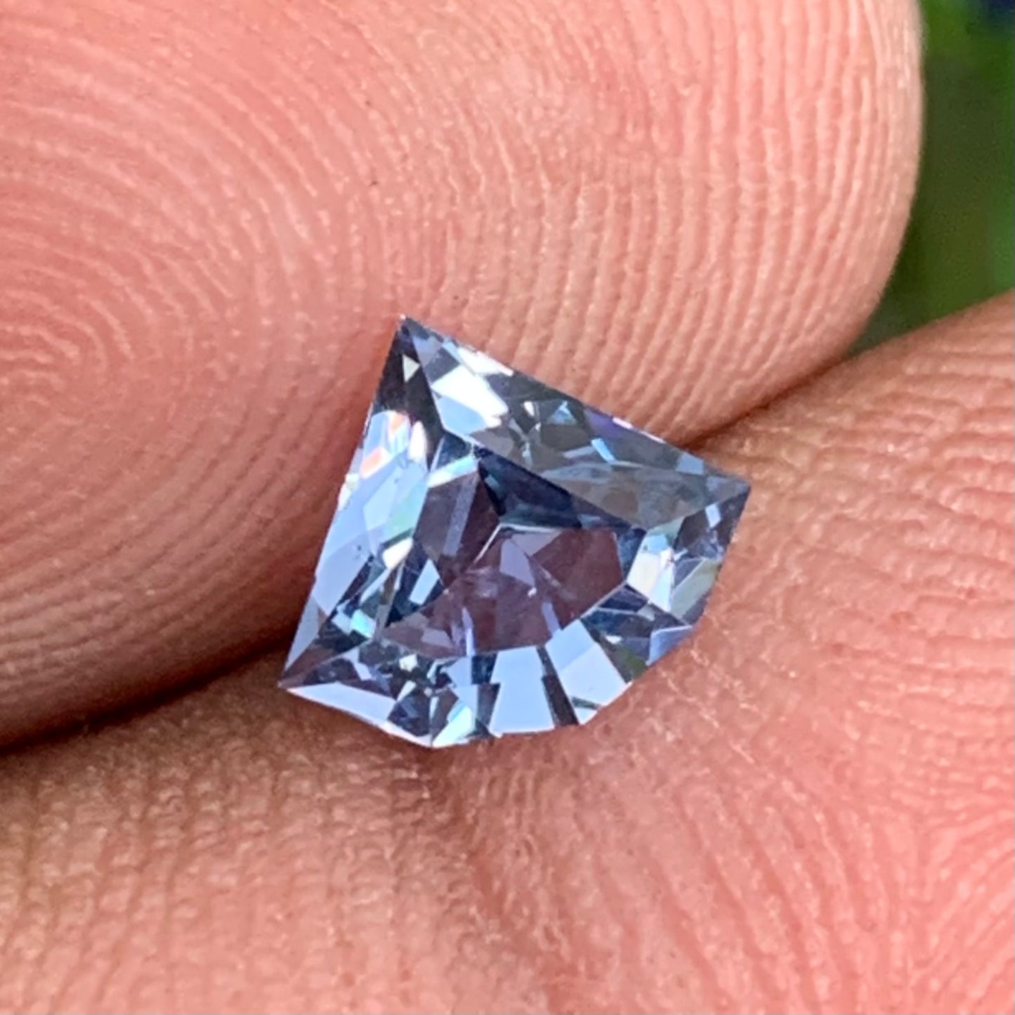 Grayish Blue Spinel 0.95 Ct Trillion Natural Unheated Loose Gemstone from Sri Lanka