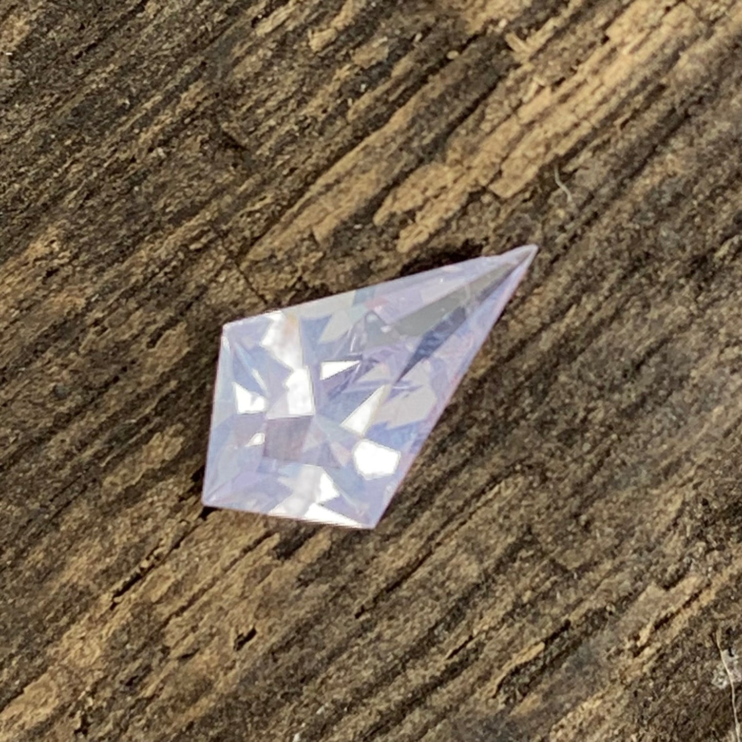Hazy Unheated White Sapphire Kite 0.90 Ct Natural Loose Gemstone from Sri Lanka