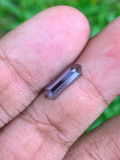Gray Spinel Rose Cut Elongated Hexagon 1.35 Ct Ethically Sourced Loose Gemstone