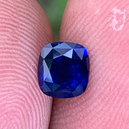 Royal Blue Sapphire Rectangular Cushion 0.82 Ct Heated Only Natural Loose Gemstone For Jewelry Making