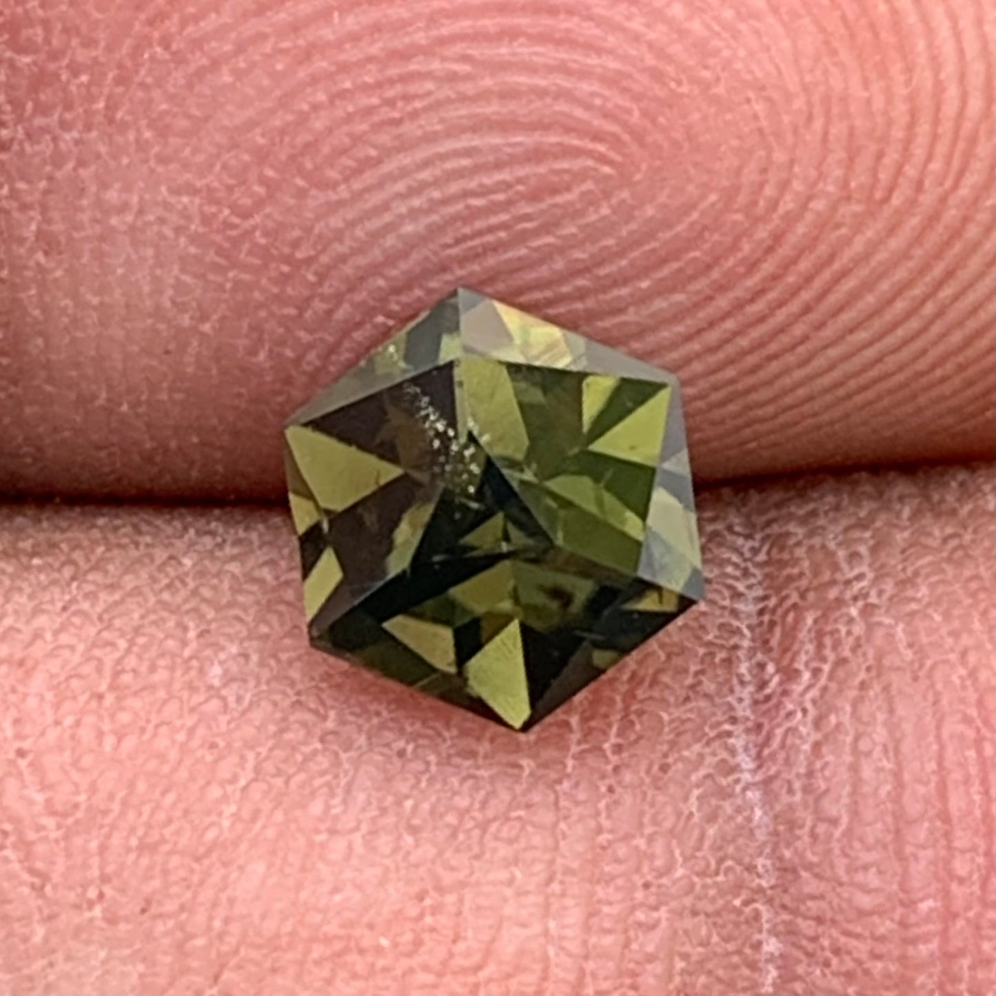 Deep Green Zircon Hexagon 2.15 Ct Unheated Natural Loose Gemstone