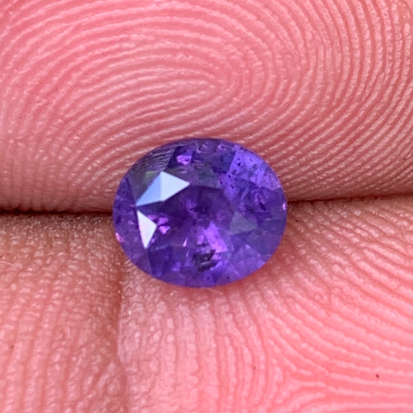 Unheated Violetish Blue Sapphire Certified Oval 1.59 Ct Natural Loose Gemstone