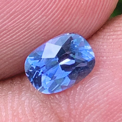 Unheated Blue Sapphire Certified Rectangular Cushion 1.04 Ct Natural Loose Gemstone