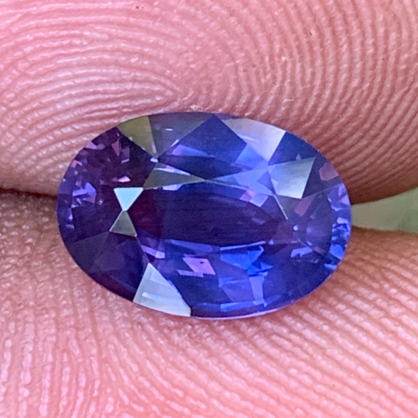 Violetish Blue Bicolor Sapphire Oval Heated Only 2.89 Ct Natural Loose Gemstone for Jewelry Making