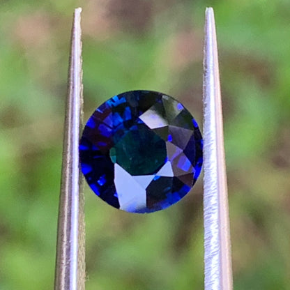 Blue Sapphire 6.7 mm Round Heated Only 1.35 Ct Natural Loose Gemstone for Jewelry Making