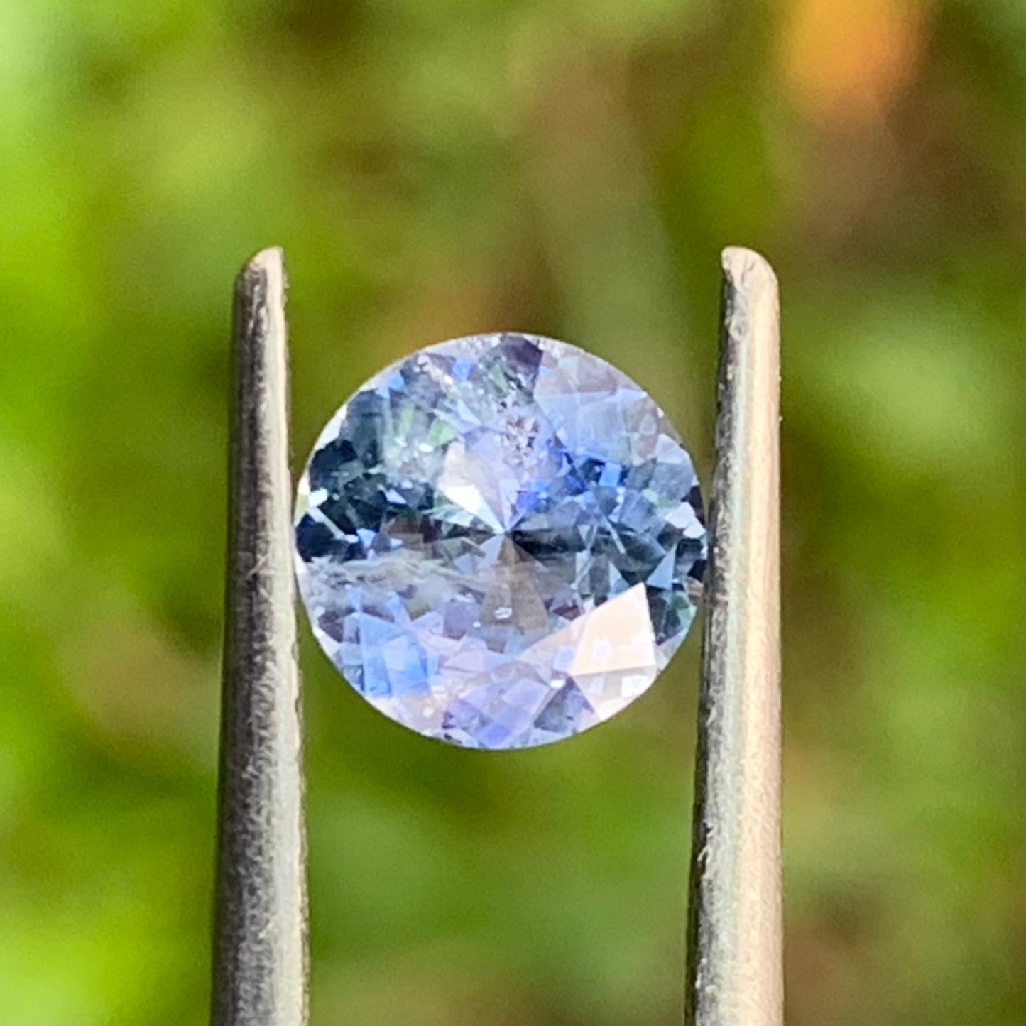 Light Blue Sapphire Round 6.1 mm / 1.01 Ct Flower Cut Heated Only Natural Loose Gemstone For Jewelry Making