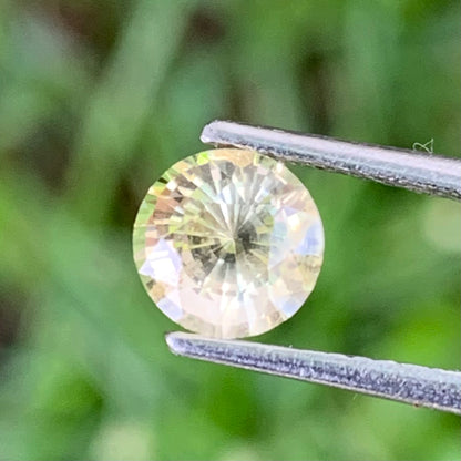 Yellow Sapphire 6.1 mm Round Heated Only 1.25 Ct Natural Loose Gemstone