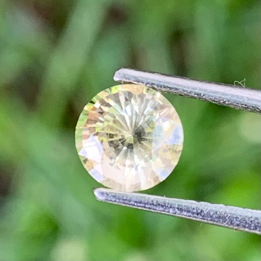 Yellow Sapphire 6.1 mm Round Heated Only 1.25 Ct Natural Loose Gemstone