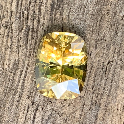 Brownish Yellow Zircon Rectangular Cushion Natural Certified 5.72 Ct Loose Gemstone