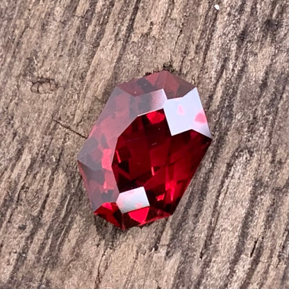 Red Garnet Octagon 1.55 Ct Natural Unheated Loose Gemstone from Sri Lanka