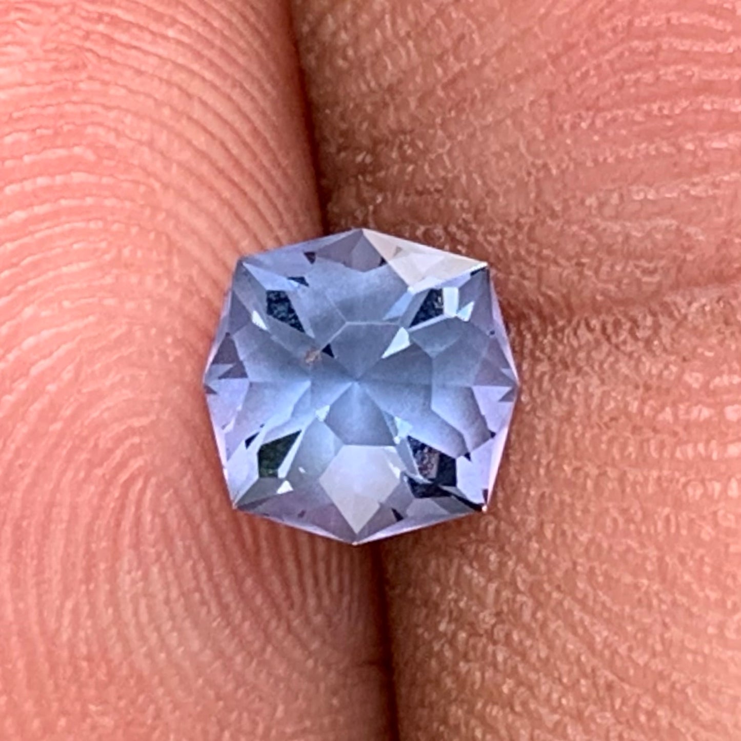 Grayish Blue Spinel Octagonal Flower 1.10 Ct Creative Cut Loose Gemstone