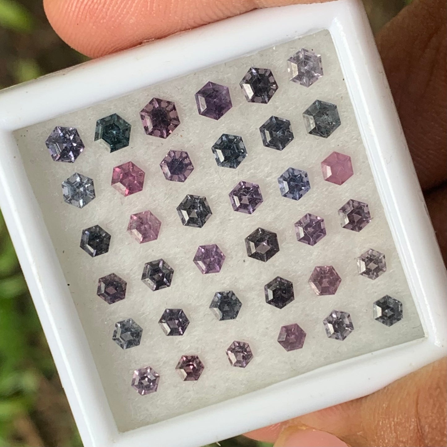 Multicolor Spinel Hexagon Natural Loose Gemstone Parcel 5.5 Ct / 36 Gemstones From Sri Lanka