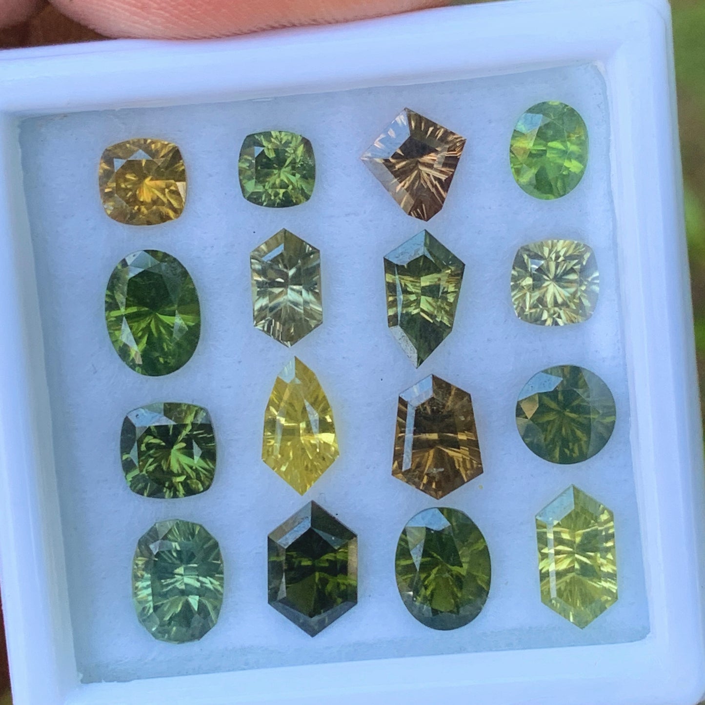 Zircon Concave Fantasy Cut Different Geometric Shape 12.45 Ct / 16 Stones Parcel of Natural Loose Gemstones From Sri Lanka
