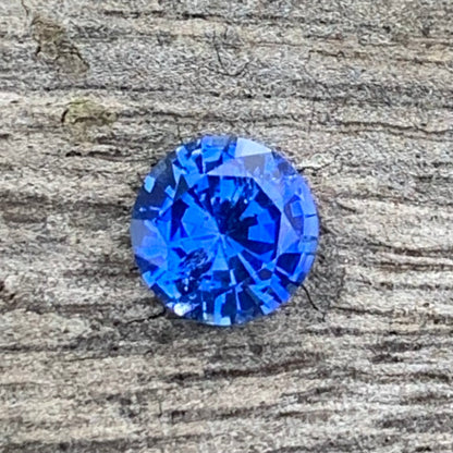 Blue Sapphire 6.3 mm Round Heated Only 1.10 Ct Natural Loose Gemstone for Jewelry Making
