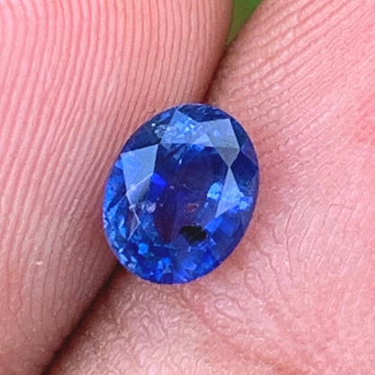 Unheated Blue Sapphire Certified Oval 1.09 Ct Natural Loose Gemstone