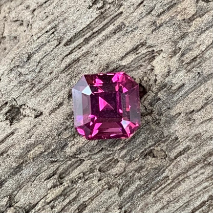 Pink Garnet Corner Cut Square 0.95 Ct Natural Loose Gemstone For Jewelry Making