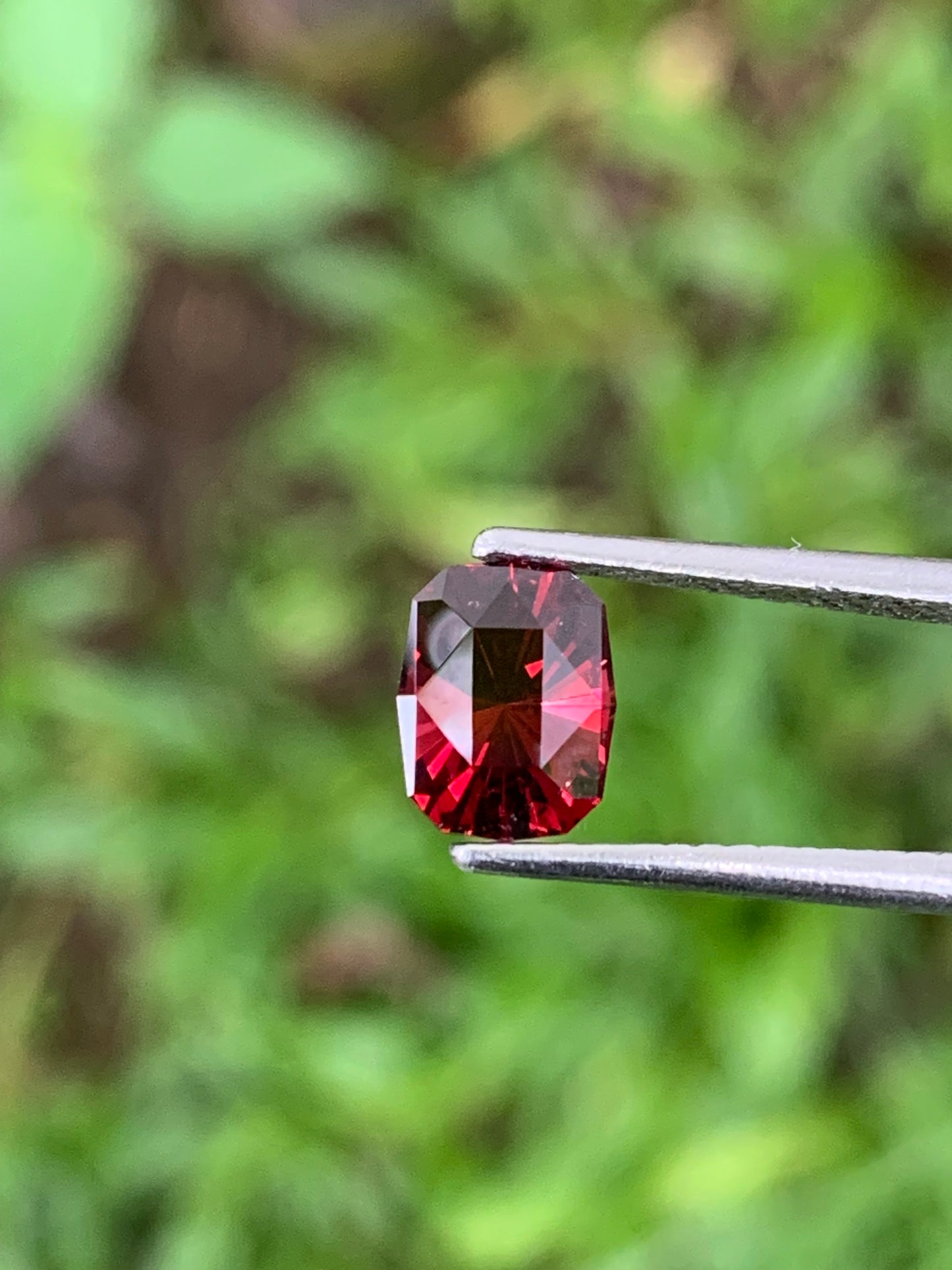 Garnet Deep Red Modified Rectangular Cushion 7 mm / 1.23 Ct Natural Loose Gemstone For Jewelry Making
