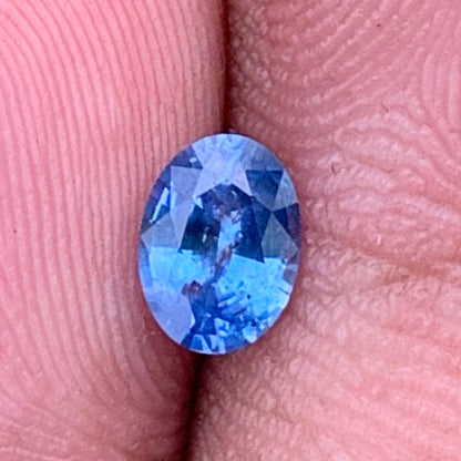 Blue Sapphire Oval 0.55 Ct Natural Loose Gemstone For Jewelry Making