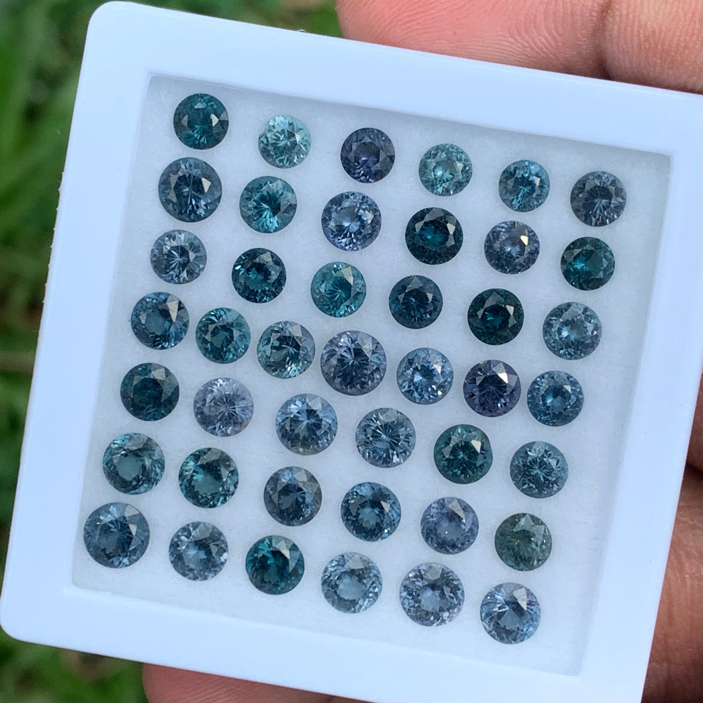 Teal Blue Spinel Round Loose Gem Parcel of 18.75 Ct / 43 Natural Gemstones For Jewelry Making 💎✨
