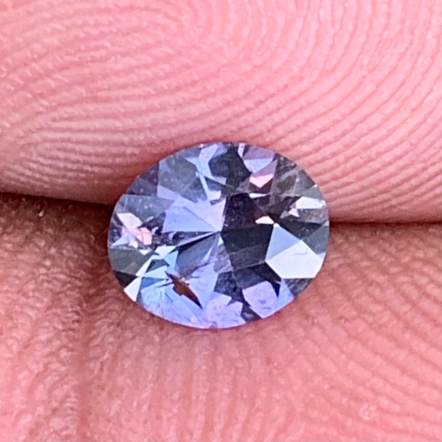 Bi Color Sapphire Purple - Brown Oval Cut 0.75 Ct Natural Heated Only Loose Gemstone from Sri Lanka