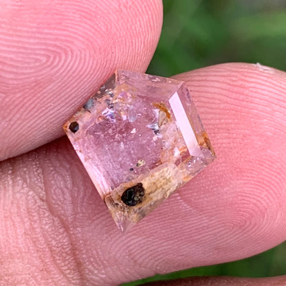 Orangish Pink Padparadscha Sapphire Portrait Cut Tablet 3.87 Ct Natural Loose Gemstone