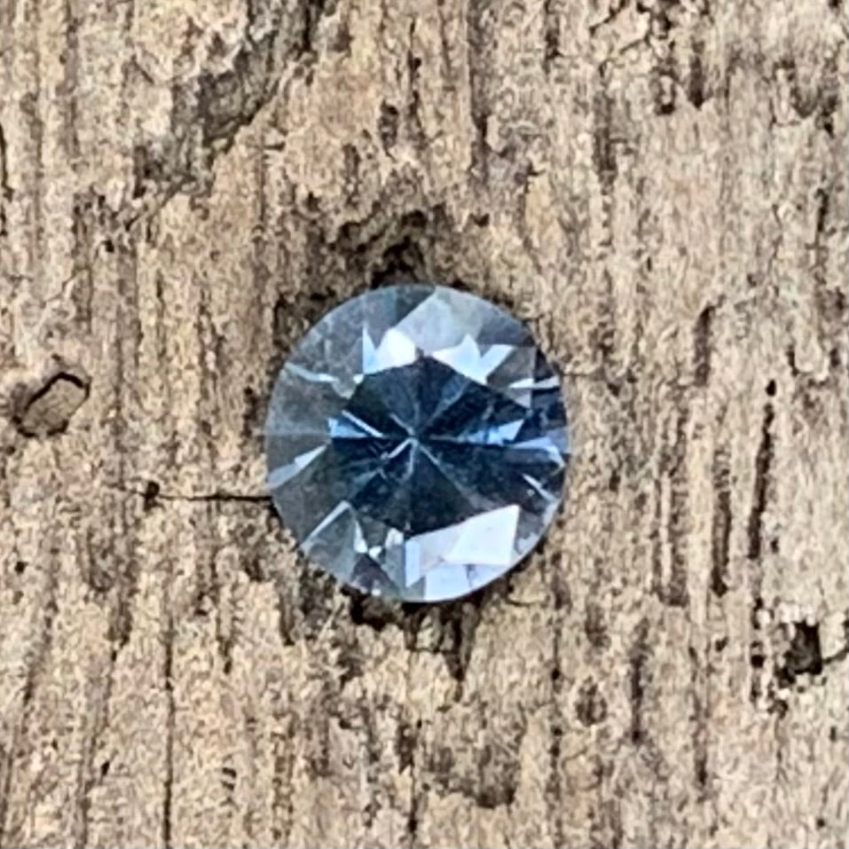 Grayish Blue Spinel Flower Cut Round 4.8 mm / 0.47 Ct Natural Loose Gemstone From Sri Lanka