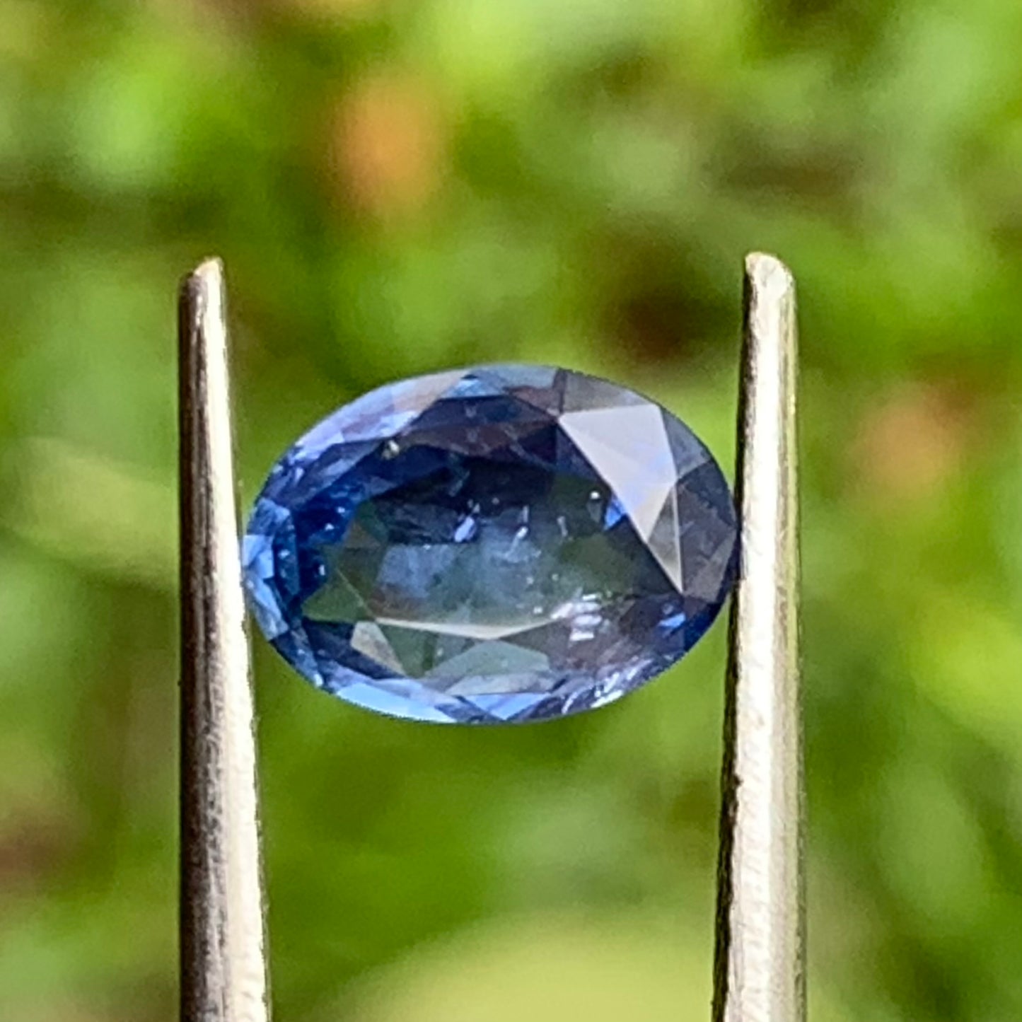 Unheated Blue Sapphire Oval 8.1 mm / 1.23 Ct Natural Loose Gemstone For Jewelry Making