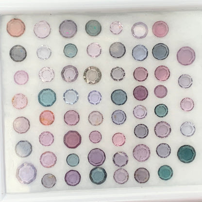 Spinel Portrait Cut Roundish Tablets Multicolor Natural Loose Gemstone Parcel at Wholesale Price 24.30 Ct / 60 Stones