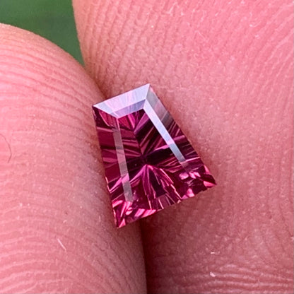 Red Garnet Concave Cut 0.63 Ct Gem For A Ring